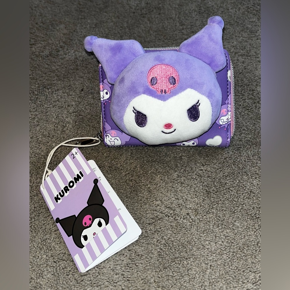 NWT Loungefly Sanrio Kuromi Plush Zipper Wallet